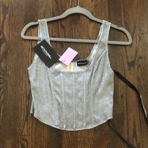 SPARKLY PLT CORSET TOP